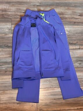 FIGS Periwinkle (limited edition color)  Zip Hoodie & Scrub Pants - Brand New